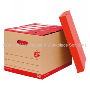 5 Star Office Archive & Storage Boxes Brown 10 Pack